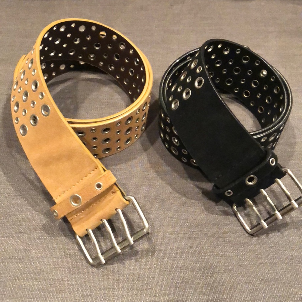 Black & Tan Faux Suede Belts